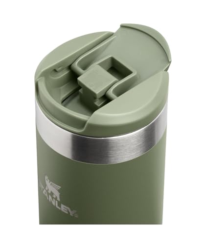 Image of Stanley AeroLight Transit Bottle 16 oz | Locking Drink Through Lid | Leak Resistant Water Bottle or Coffee Travel Mug | Lightweight Insulated Stainless Steel | BPA-Free | Dried Pine