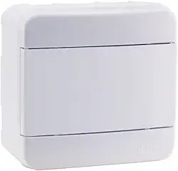 Force Line - Quadro Distribuicao 4 Disjuntores Din Branco - Sobrepo