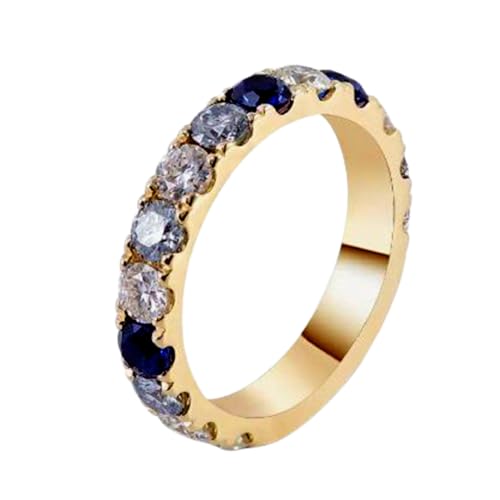 Bague de mariage argent topaze bleue et moissanite, le cadeau d'anniversaire idéal