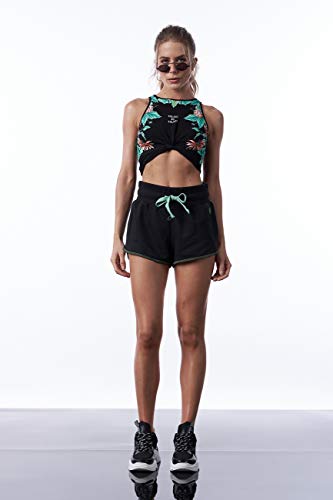 Top Estampado, Colcci Fitness, Feminino, Preto/Verde/Azul/Laranja/Branco, M