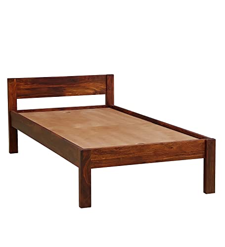 Image of CRAFT D ARTS Sheesham Wood Single Size Bed Without Storage | Wooden Single Bed | Space Saving Low Floor /Lying /Rise /Level /Profile Cot Bed for Bedroom | Honey Finish