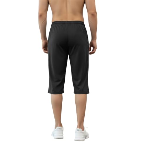 Image of FEEL TRACK Men's Regular Fit Three Fourth Capri