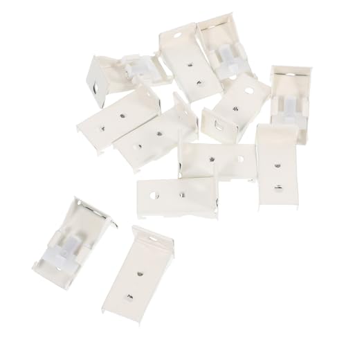 BATHVEVE 12Piezas Soporte de Riel de Cortina de Techo Ajustable de Material de Hierro Abs Instalación Sin Herramientas Accesorios Estables para Cortinas Diseño Minimalista para Decoración