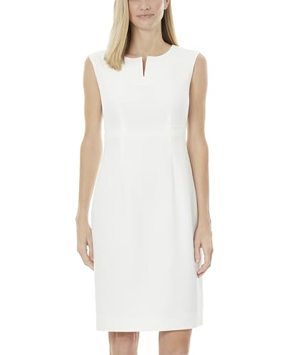 Image of Kasper Women's Sleeveless Sheath Dress with Notch Neckline