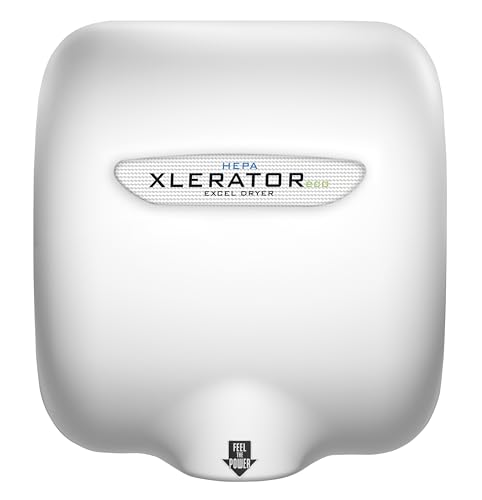 XLERATORECO Hand Dryer with Electrostatic HEPA (eHEPA) Filtration, High-Speed, Energy-Efficient, 110 Volts, XL-BW-ECO-H-110V