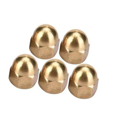 Brass Acorn Nut Kit Dome Head Hex Nuts Set for Vehicle Fasteners M3- (M6(20PCS))