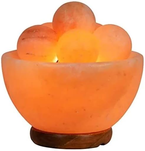 2-4 KG Himalayan Salt Rock Crystal Lamp Pink Light Healthy 100% Authentic Natural Quality with UK Switch Cable and Bulb (Fire Bowl)