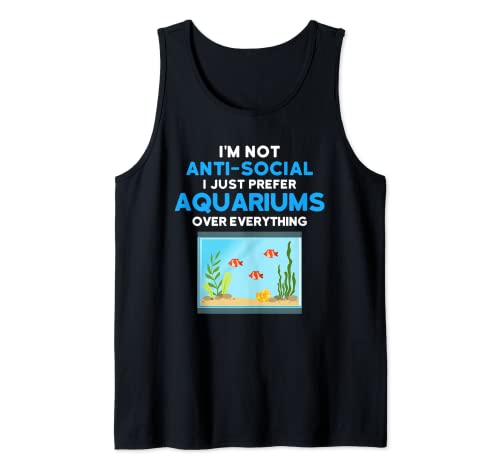Piscicultura I Just Prefer Aquariums Acuarista Camiseta sin Mangas