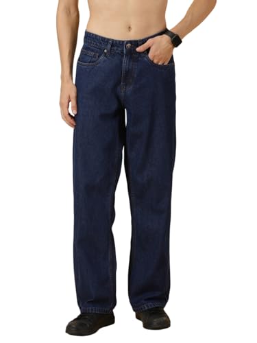 Image of Thomas Scott Men's Relaxed Fit Mid Rise Comfort Clean Look Light Fade Cotton Baggy Jeans