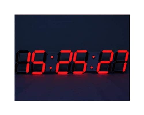 Horloge murale LED numérique 3D à grand affichage et télécommande sans fil