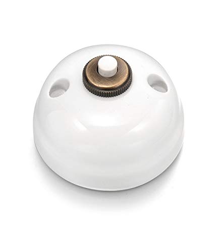 Fontini - pulsador timbre porcelana blanco nieve garby Ref. 6583010006