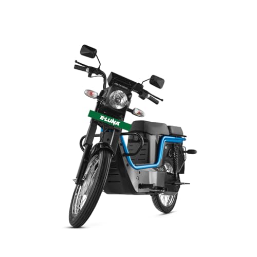 Image of Kinetic Green E-Luna X3 Plus High Speed Electric Scooter with charger - Ocean Blue - Ex-Showroom
