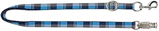 Dover Saddlery Adjustable Plaid Cross Tie - Blue/Grey Plaid