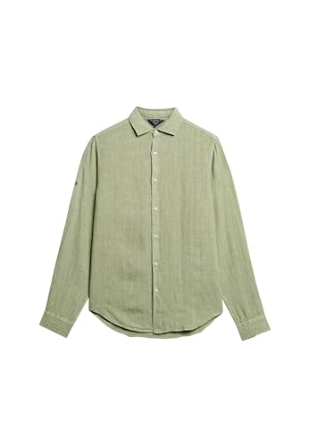 Superdry Studios Casual Linen L/S Shirt Greenstone L Hombre