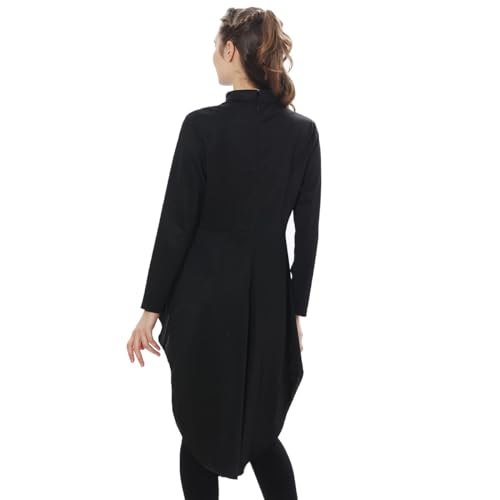 Women's Elegant Clergy Shirt Long Sleeve Asymmetrical Ministers Blouse Casual Tops3