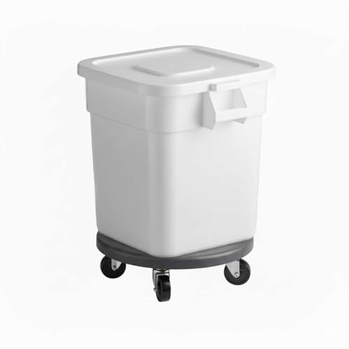 Zedfire 32 Gallon / 510 Cup NSF Mobile Ingredient Bin with Dolly & Flat Lid - Heavy-Duty Feed & Seed Container for Commercial Kitchens, Bulk Flour & Sugar Storage, Rolling Food Storage Bin
