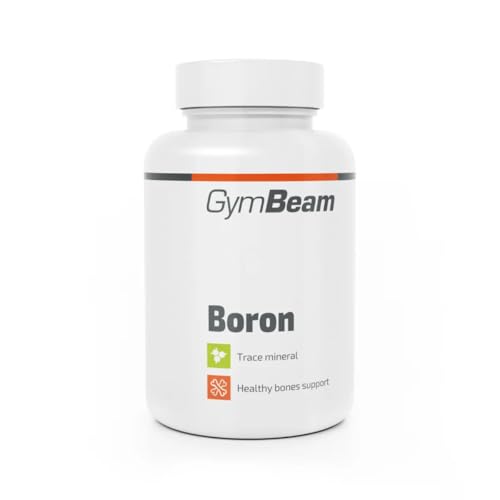 GymBeam Acido Borico Boro Capsule 3 mg - Integratore Alimentare Vegano per Funzioni Cognitive e Produzione di Testosterone, 60 Capsule