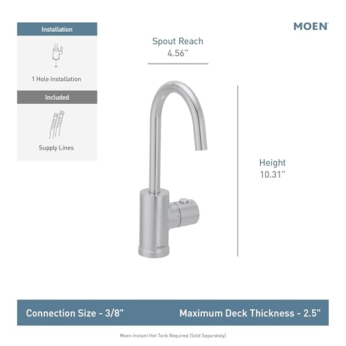 Moen Instant Hot SIP Faucet with Insulated Spout, Spot Resist Stainless, 2-Step Activation and Hands-Free Filling, Requires Tank (Sold Separately), IH7660SRS by Moen - Used condition - Image 2