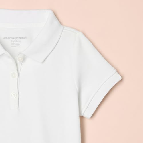 Image of Amazon Essentials Girls and Toddlers' Short Sleeve Uniform Polo Shirt, Multipacks