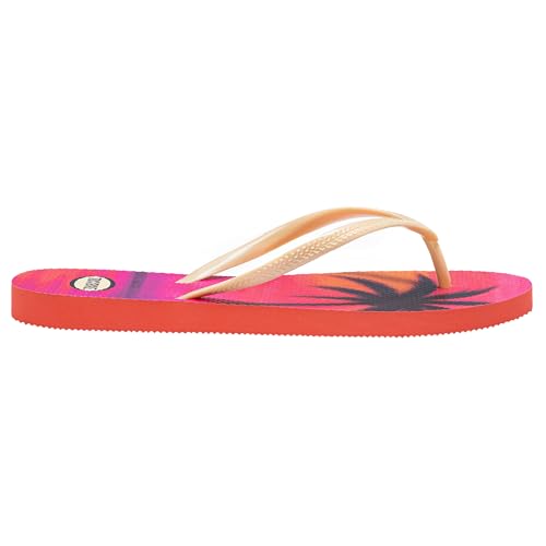 Image of RockDove Women's Seabreeze Printed Beach Flip Flops | Waterproof, Lightweight, Comfortable, Non-Slip, Indoor /Outdoor Sole, Gift-Ready, Breathable, Open Toe, Printed