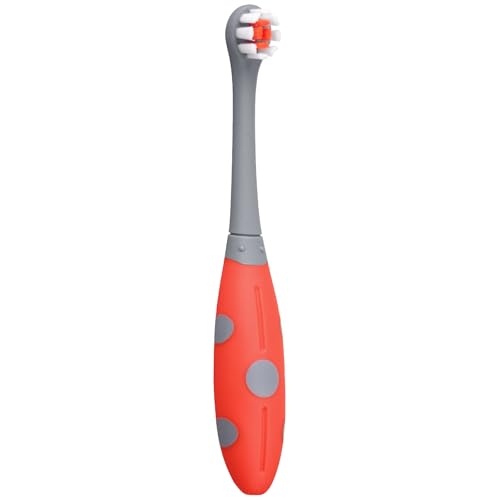 Mombella Ladybug Toddle Red Dot Soft Brist1e Toothbrush for Babies 2 Years Up, Coccinella Spazzolino da denti per bambini per 2 anni+, Morbido spazzolino da denti per bambini con setole a punti rossi