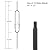 Aotree Wrought Iron Balusters – Metal Balusters for Decks – Spiral Stair Railing - 1/2 -inch Set of 10 - Hollow Oval Iron Spindles – Satin Black
