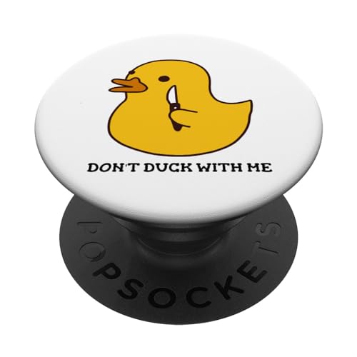 Funny Rubber Duck With Knife PopSockets Adhesive PopGrip