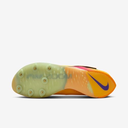 Image of Zoom Elite Long Jump Shoes (Unisex - White /Black-Laser Orange-Hyper Pink) by Nike