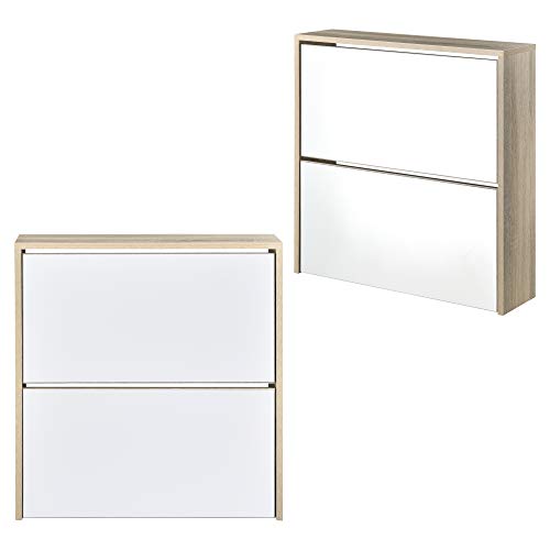 En.casa - Scarpiera con Specchio 67 x 63 x 17 cm