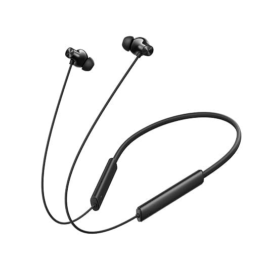 Image of Lynacz Original Neckband Compatible with Realme, 10 /10 Pro / 10 Pro+ Wireless 3 Neo Neckband Sweat Resistant Build(Black) (AS-R420)