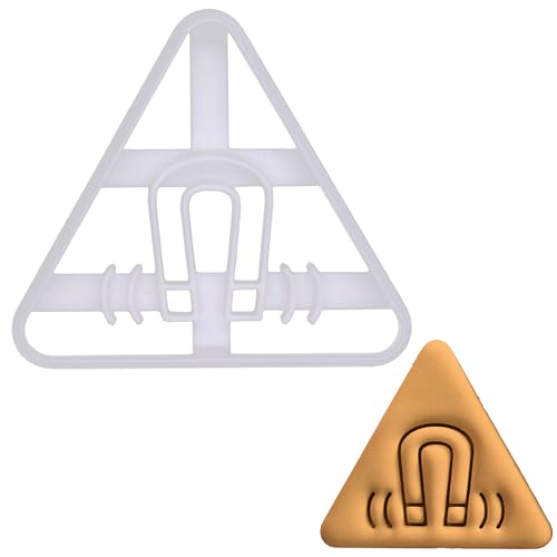 BAKERLOGY Magnetic Field Warning Sign Cookie Cutter