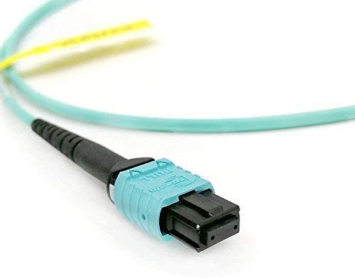 Karono MPO-MPO Patch Cord, 16.5 ft (5M) OM3 Multimode Fiber, 24-core Fiber Type B Standard for QSFP+Transceivers MTP Compatible Datacenter Cabling System, EPON, GPON Application