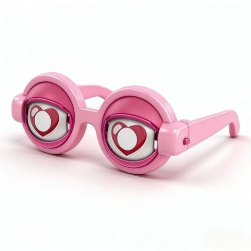 Crazy Blinking Winking Eye Glasses With Soft Comfort Nose Pads(Pink)