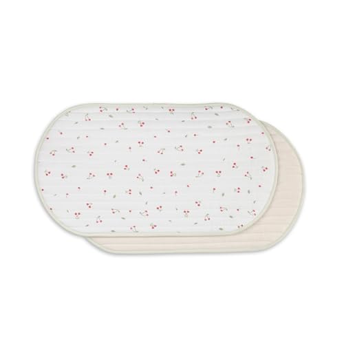 Matelas à langer de voyage CuddleCo Ditsy Cherry : lot de 2 tapis nomades légers