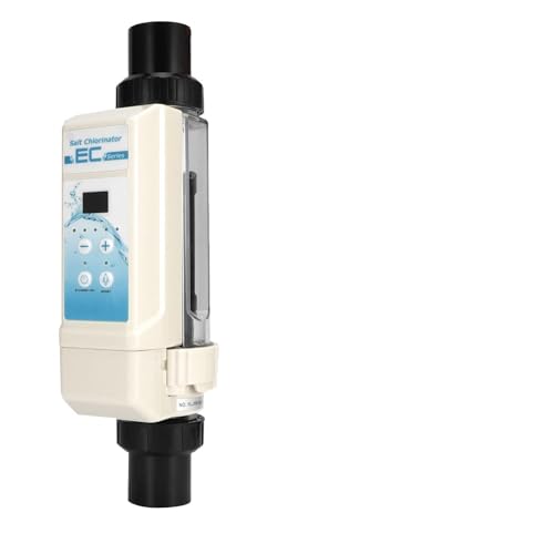 Salt Chlorine Generator for Swimming Pools &amp; SPAs - LED Control Panel, Salinity Display, 8g-20g/h Output, Easy to Use Pool Chlorinator for Crystal Clear Water