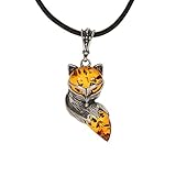 Livré dans un coffret cadeau Artisana-Schmuck Pendentif en ambre renard, Argent sterling 925/000, Ambre de la mer