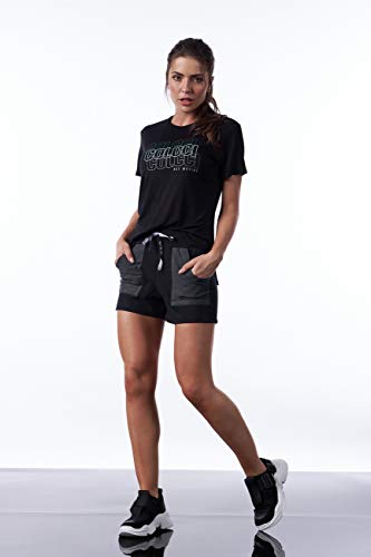 Shorts Moletinho com Bolso, Colcci Fitness, Feminino, Preto, P