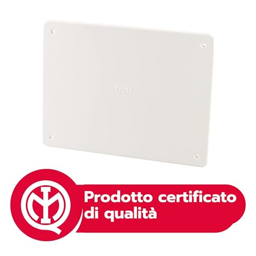 POLY POOL - PP0590.1 Abdeckung Wandverteilerkasten Weiß - Abdeckung elektrischer Verteiler Technopolymer Stoßschutz - Abdeckung mit Schrauben zum Befestigen am Verteilerkasten