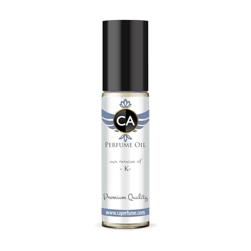 CA Perfume Impression of K for Men Eau De Parfum Woody Aromatic Scent Long Lasting Cologne for Men Travel Size TSA Ready for Day and Night Wear 0.33 Fl Oz 10ml