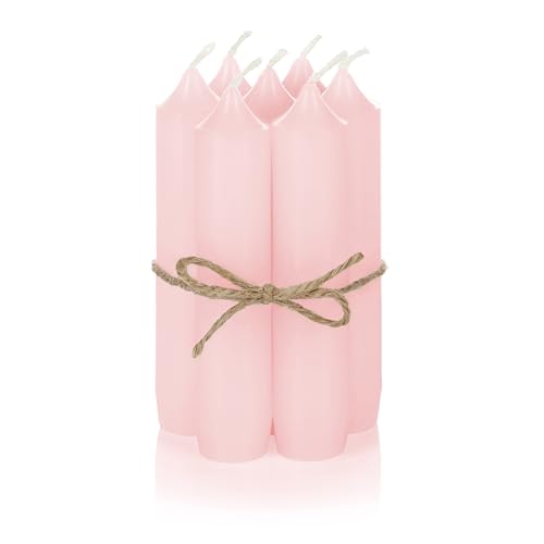 Nordstern Stabkerzen Rosa 6er Pack - Kleine Kerzen für Kerzenhalter,...