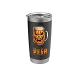 Beer Fear Pumpkin Beer Mug Jack O Lantern Mug Halloween Stainless Steel Insulated Tumbler