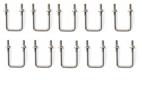 MOREL 70 X 40 MM U Bolt with NUT & Washer for Solar Panel MOUNTING | Heavy-Duty GI U-CLAMP for Solar Structure, Pipe & Channel Fixing. Pack 10