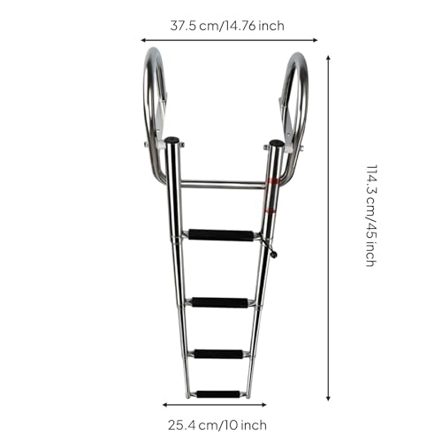 Escalera extensible de acero inoxidable para barco miniatura 7
