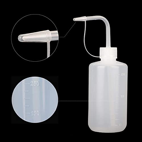 Hyber&Cara Safety Wash Bottle 3Pcs 250Ml Plastic Squeeze Bottle With Cap For Lab Plant Watering Tattoo Wash Bottle With 1Pc Silicone Funnel thumb #3