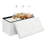 SONGMICS Faltbarer Sitzbank, Sitztruhe mit 80 L Stauraum - 10