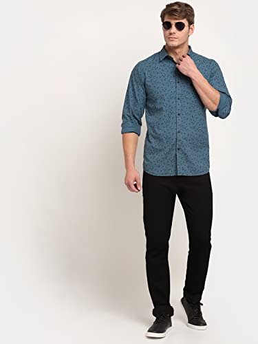 Image of Cantabil Men's Floral Regular Fit Shirt