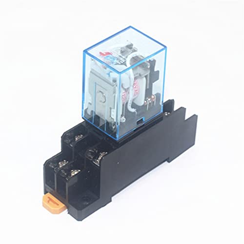 Relé electromagnético DPDT MY2P con base enchufe LED AC 110V para control industrial y automatización