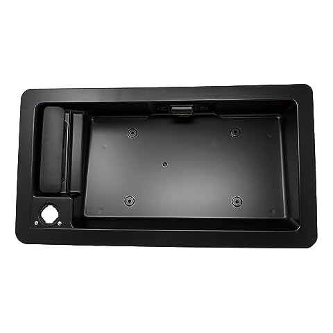 S Sentinel Parts Outside Exterior Door Handle & License Plate Tag Bracket Rear Cargo Compatible with 1992-2008 Ford Van E150 E250 E350 Econoline Replaces # 6C2Z-15434A20-AA, F6UZ-15434A20-AAA Cover