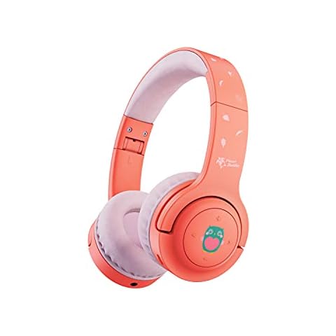 Planet Buddies Kids Wireless Headphones, Children’s Volume Limited Bluetooth On Ear Child Safe Foldable Earphones with Mic, Tablet Compatible, 38 Hours Playtime with Carry Pouch, Cute Owl Design Cover