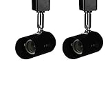 KING SHA 2 Pack Universal Line Voltage Track Lighting Heads compatible H type 3-wire single circuit track systems,E26 Base,Black